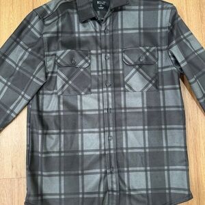 BYLT Black and Gray Plaid Shirt